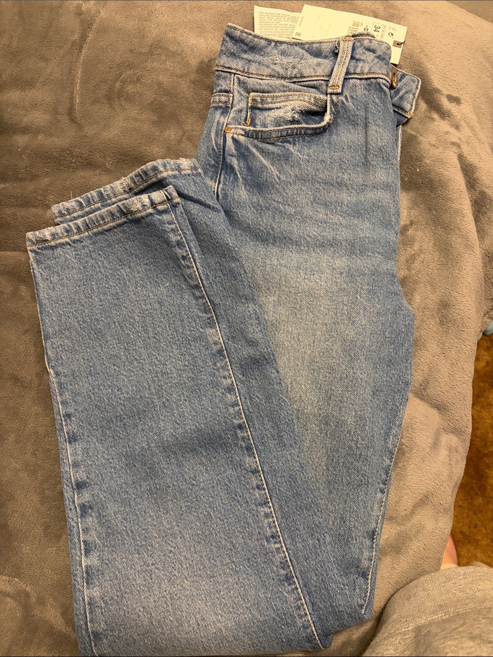 Zara Slim Fit Jeans in Light Blue Denim